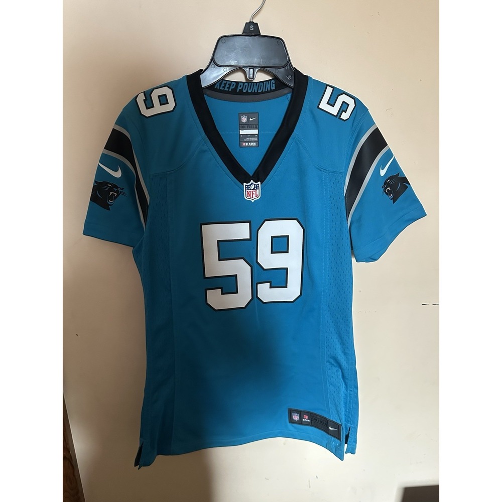 Luke Kuechly‎ #59 Carolina Panthers Blue Nike On Field Womans Small Jersey